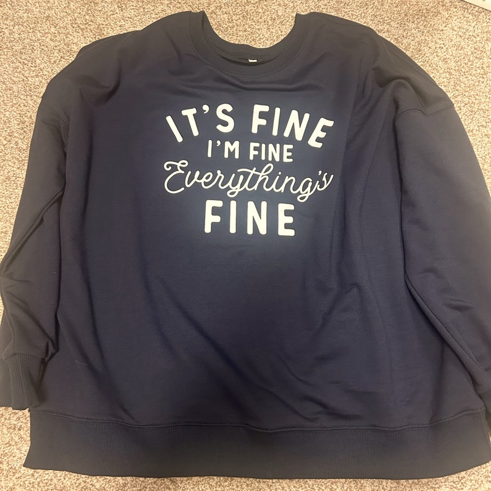 NWOT ETSY Navy Crewneck Sweatshirt